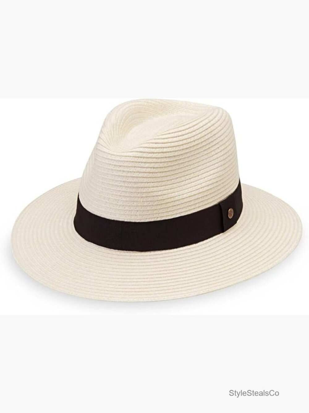 Classic Cream Fedora Hat with Black Band